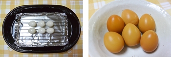 うずらの卵を燻製に.jpg